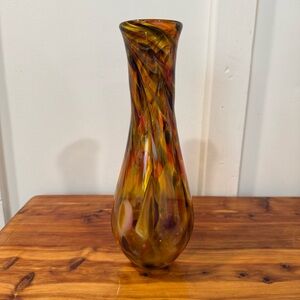 Crossroads Stone Mountain Park Georgia Amber Toned 2006 Signed Vase